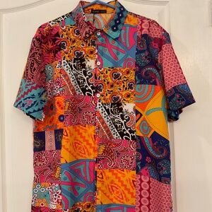 Rowme Patchwork Multi Color Men’s Shirt size XL *NWT*